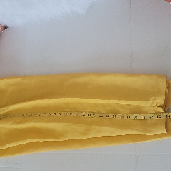 VTG Marla Kim Bright Yellow Boot Cut Pants Side zipper SZ 18 - Picture 7 of 8